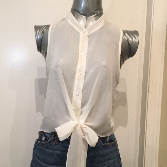 Bundle/241 White Lace Crop Top & Sheer Blouse - Picture 3 of 4